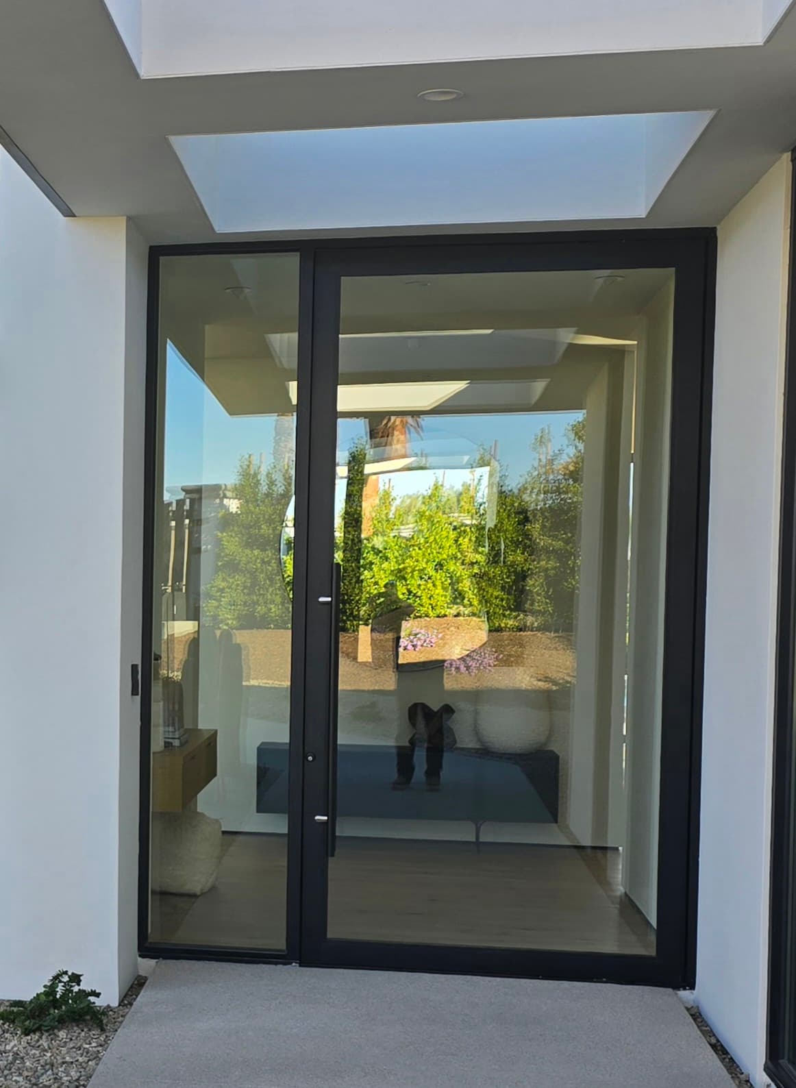 Full glass double entry door